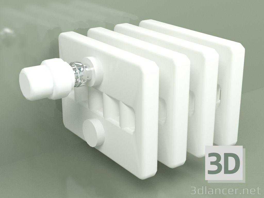 3d model Radiator Delta Laserline (DL6, H 155 mm, RAL - 9016) - preview