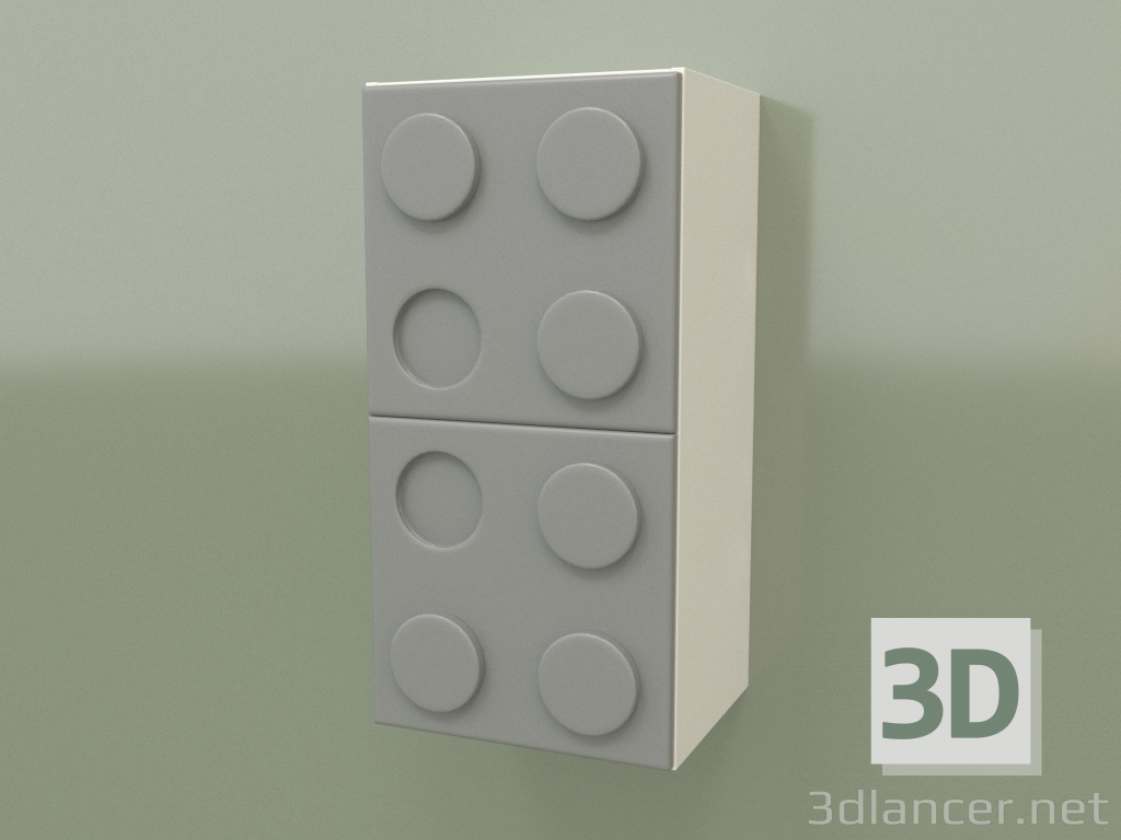 Modelo 3d Prateleira vertical montada na parede (cinza) - preview