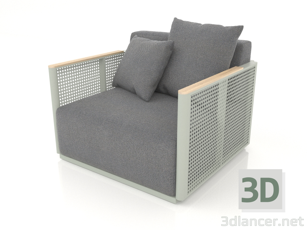 modèle 3D Fauteuil (Gris ciment) - preview