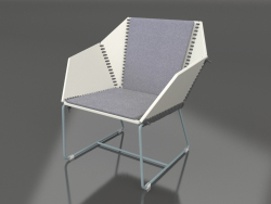 Fauteuil club (Bleu gris)