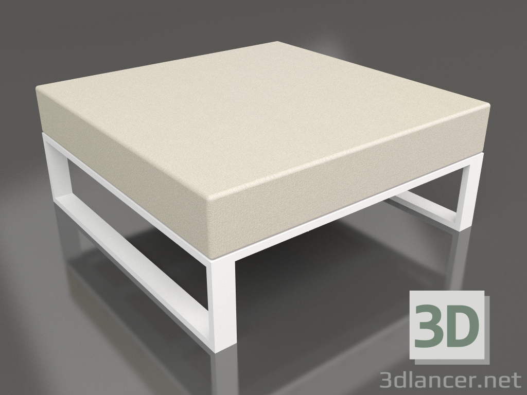 Modelo 3d Pufe modular (Branco) - preview