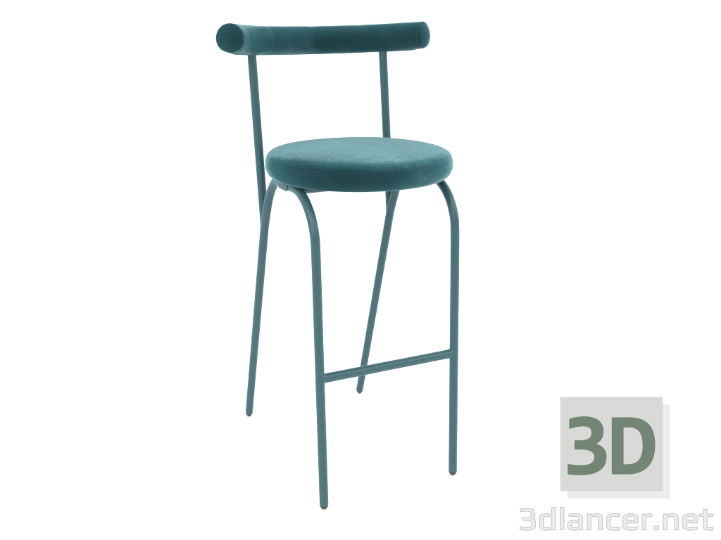 3d model Rohalyk bar stool (Blue Sea) - preview