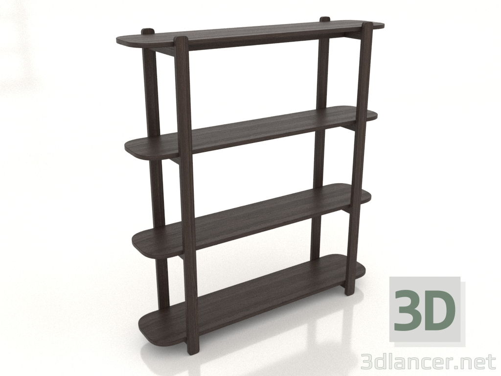 3d model HIGH shelving unit 1200 mm (ash walnut) - preview