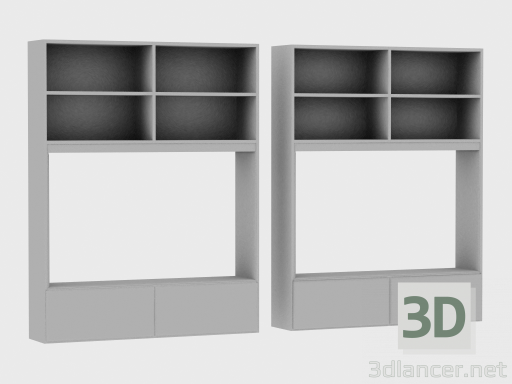 Modelo 3d Elementos do sistema modular IANUS MIDDLE WITH BACK (R230) - preview