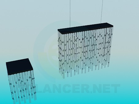 3D Modell Kronleuchter im set - Vorschau