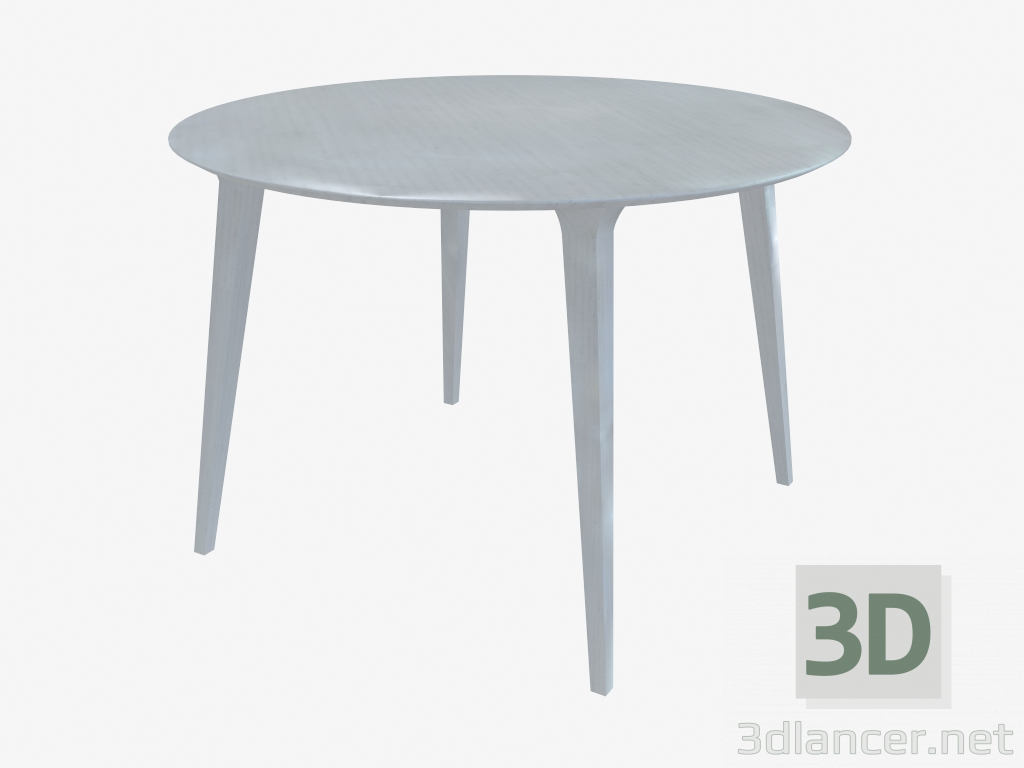 3d model Mesa de comedor redonda (fresno lacado blanco D110) - vista previa