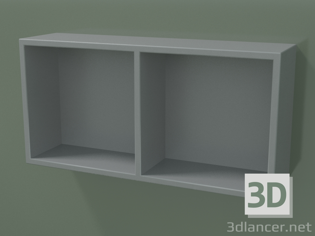 3d model Caja abierta (90U30002, Silver Grey C35, L 48, P 12, H 24 cm) - vista previa