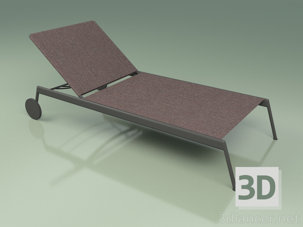 3D modeli Şezlong 007 (Metal Duman, Batyline Kahverengi) - önizleme