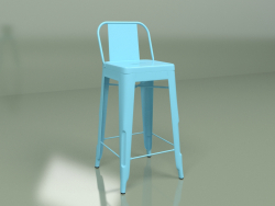 Tabouret de bar Marais Color avec dossier (bleu clair)