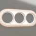 3d model Antik Runda frame for 3 posts (white gold) - preview