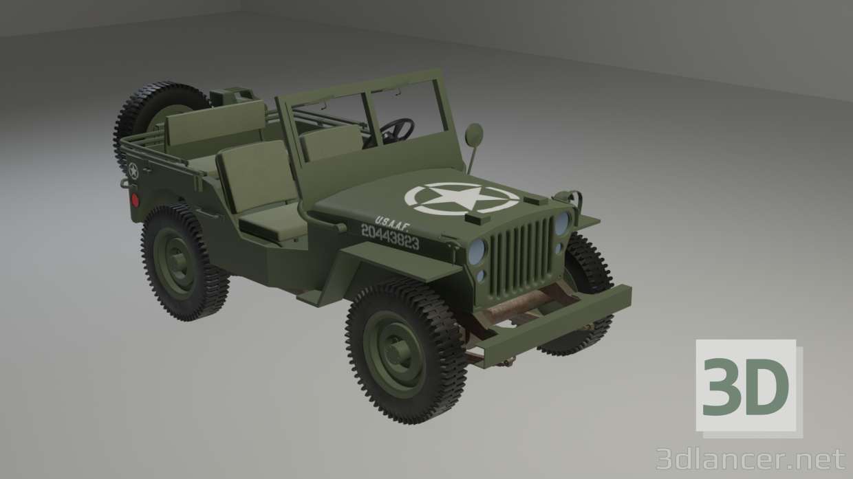 3d Willys MB (US Air Force) model buy - render