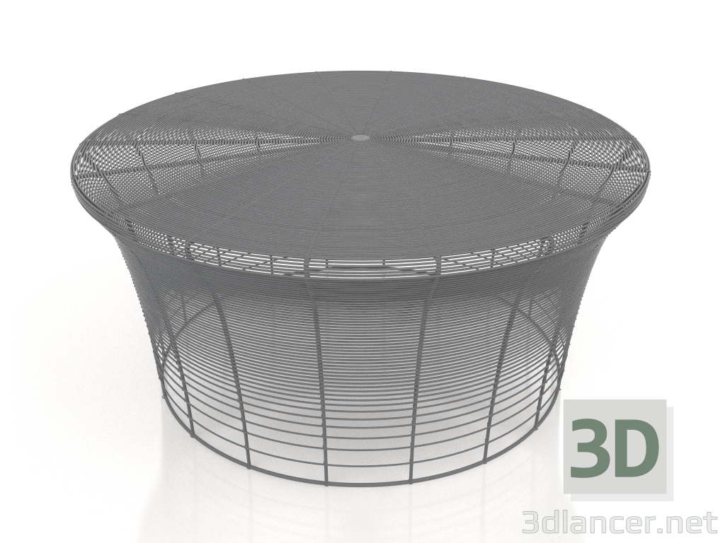 3D Modell Niedriger Couchtisch (Anthrazit) - Vorschau