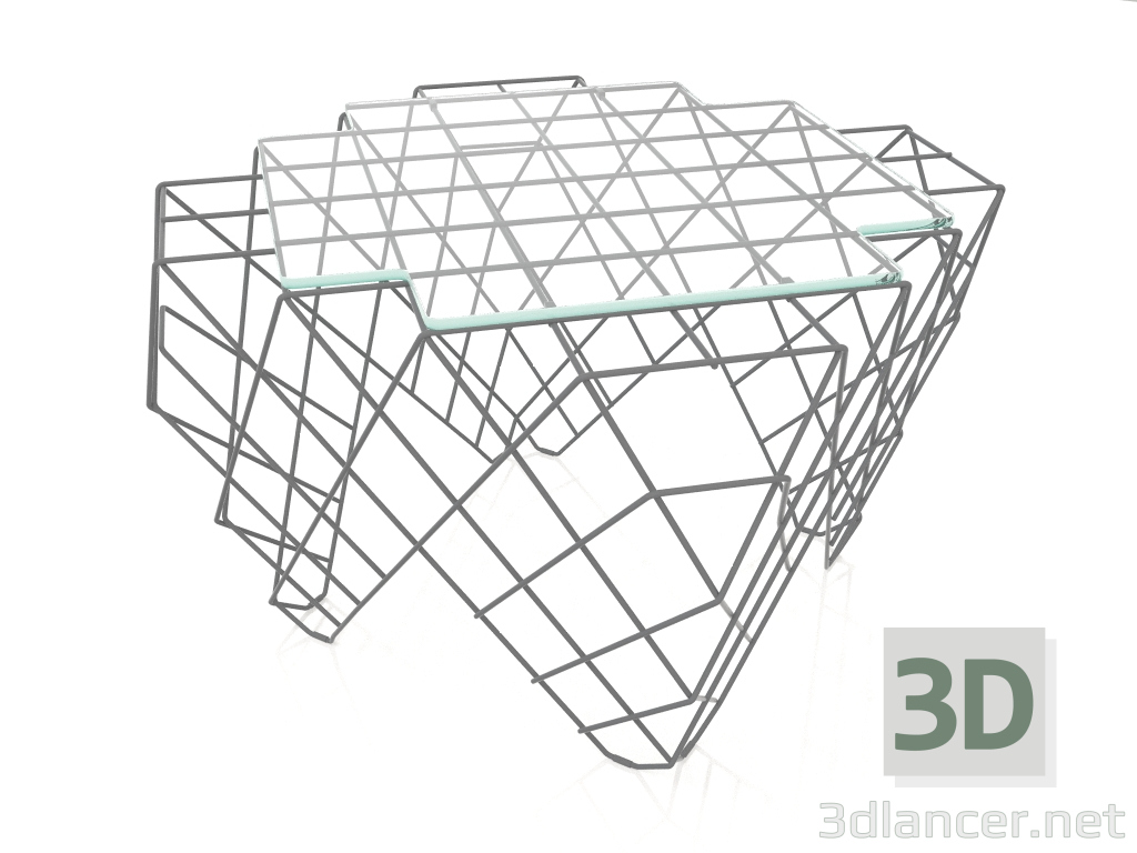 3D Modell Niedriger Couchtisch (Anthrazit) - Vorschau