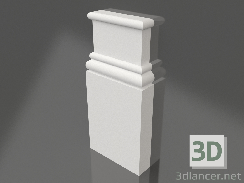 modello 3D Base 003 (250x95x20) - anteprima