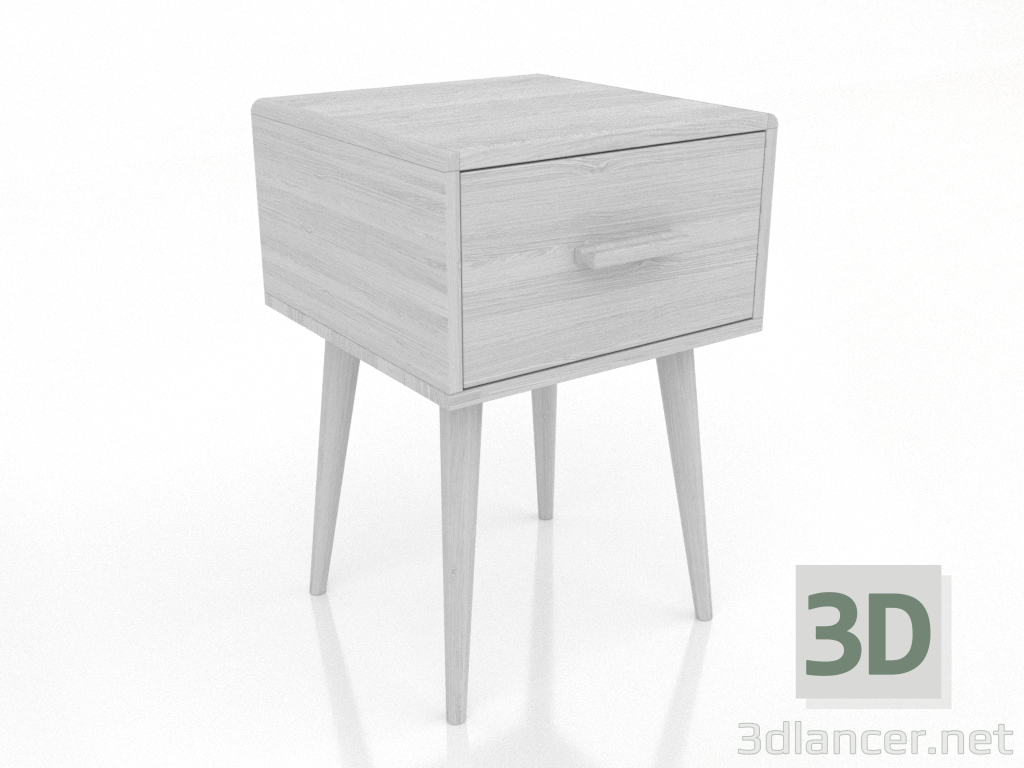 3d model Bedside table (white RAL 9010) - preview 3d model Bedside table (white RAL 9010) - preview