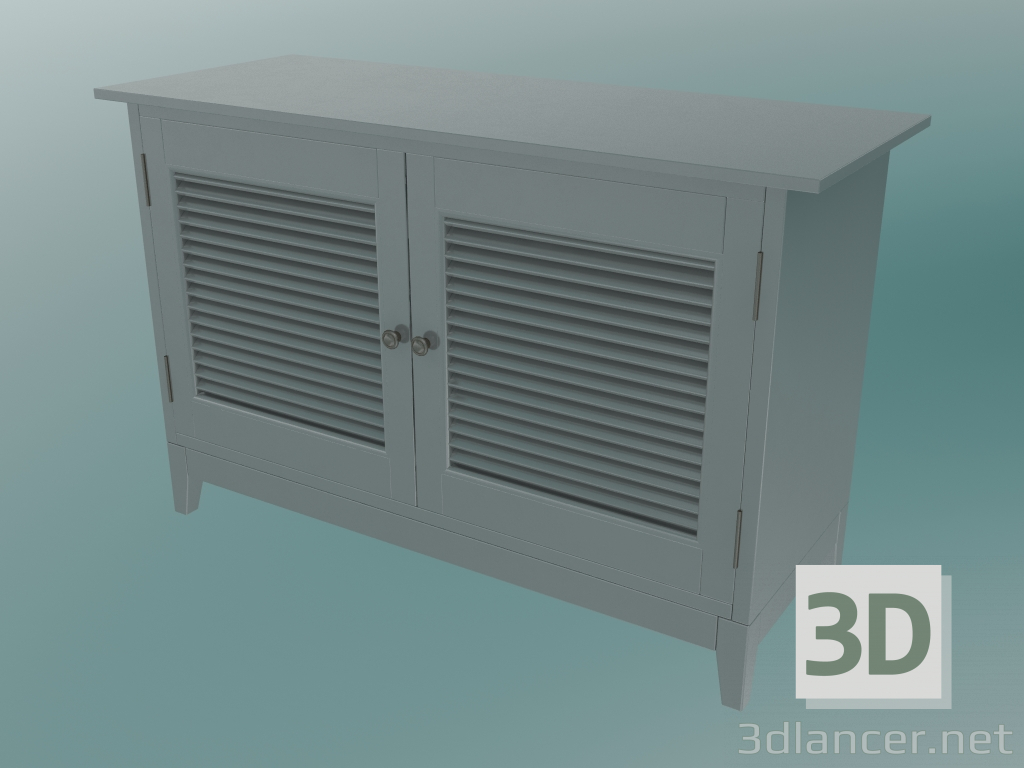 3d model Mueble del lavabo del baño (gris-verde) - vista previa