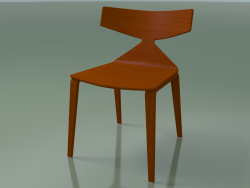 Silla 3700 (4 patas de madera, naranja)