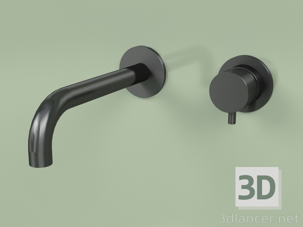 3d model Mezclador de pared con caño 190 mm (13 13, ON) - vista previa