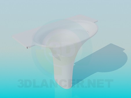 3d model Fregadero con un estante - vista previa