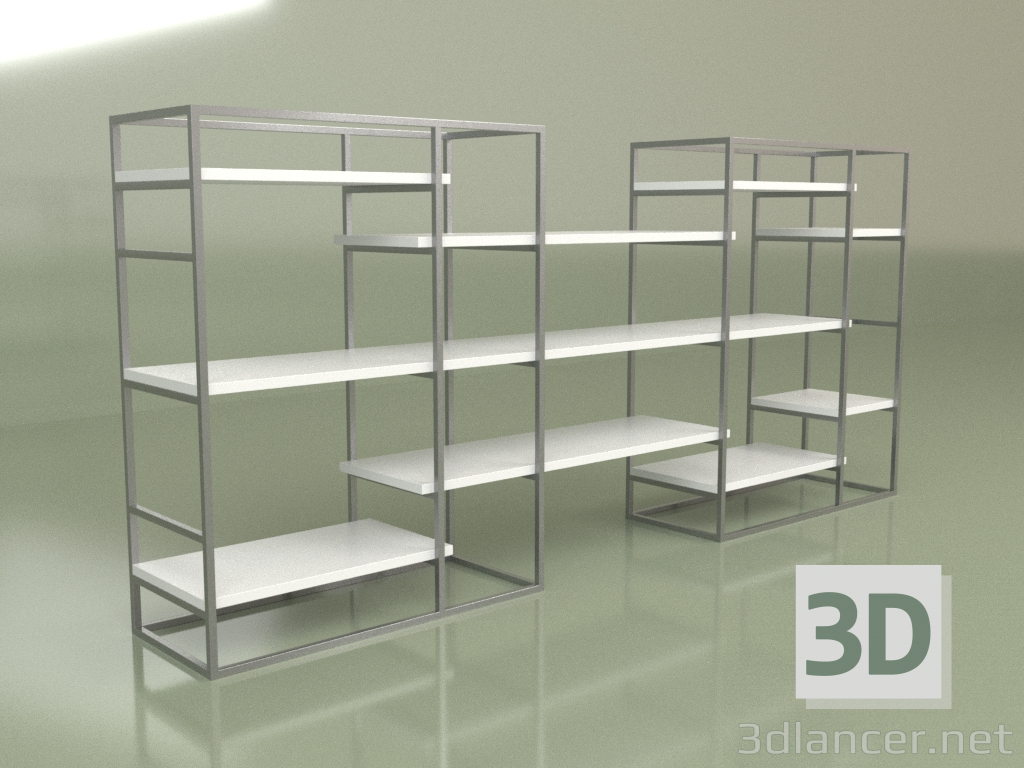 Modelo 3d Rack Lf 115 (Branco) - preview