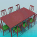 3d model Table for 8 persons - preview