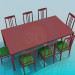 3d model Table for 8 persons - preview