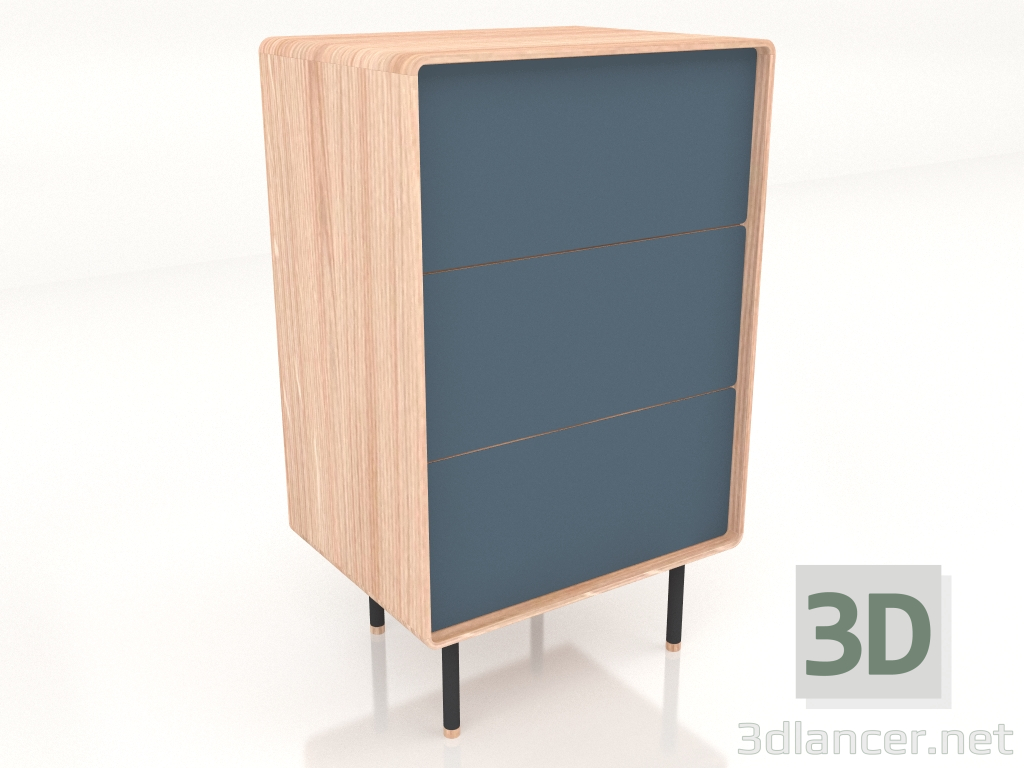 modèle 3D Commode Fina 60 (Bleu fumé) - preview