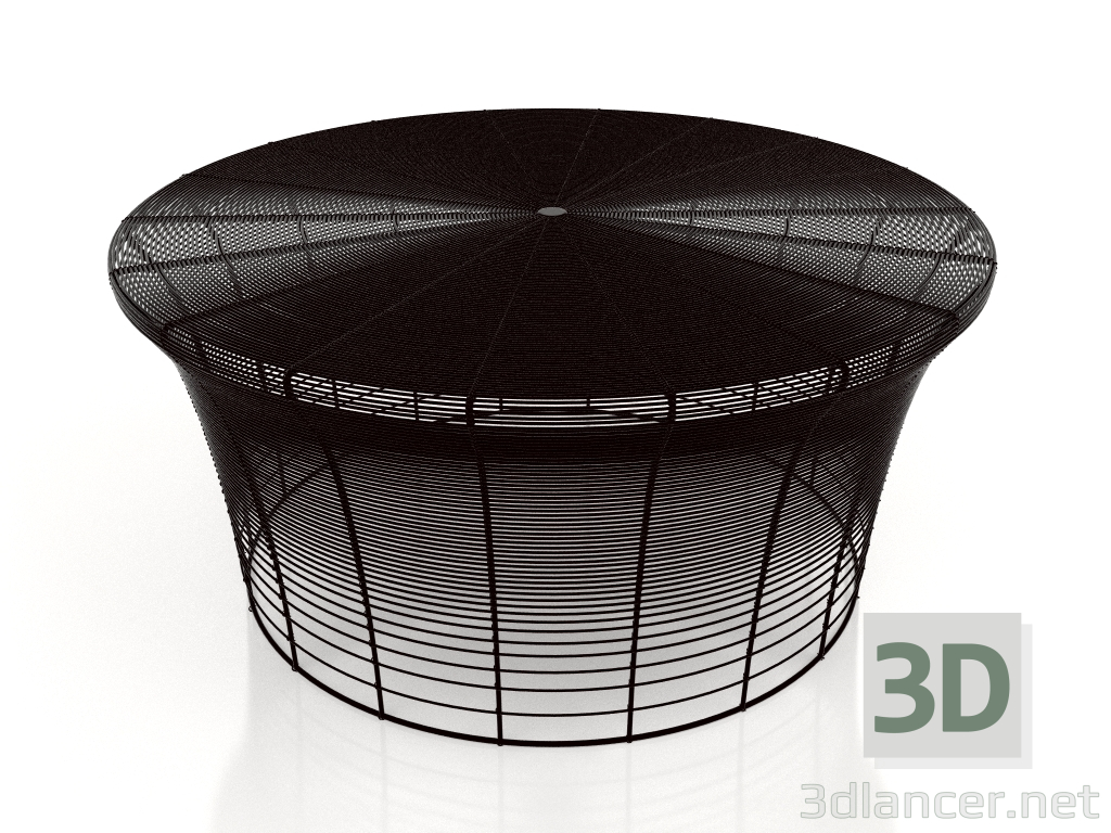 3D Modell Niedriger Couchtisch (Schwarz) - Vorschau