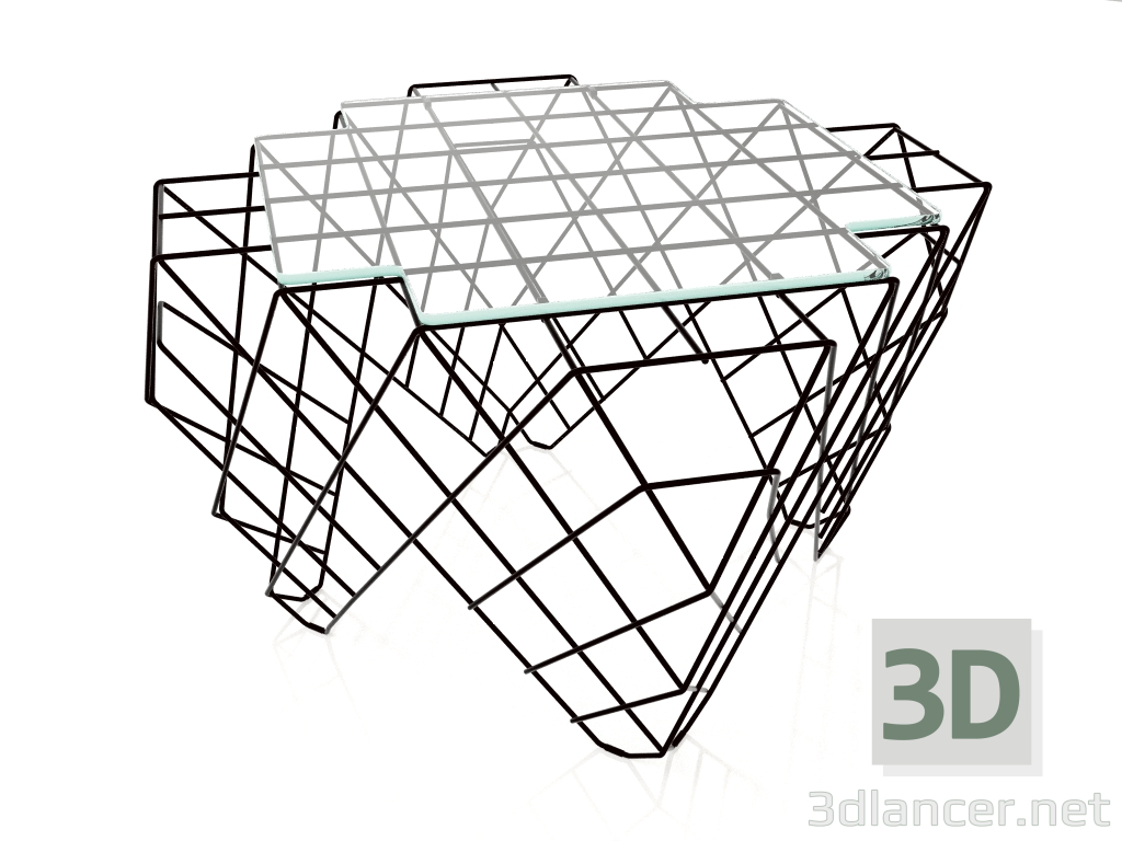 3d model Low coffee table (Black) - preview