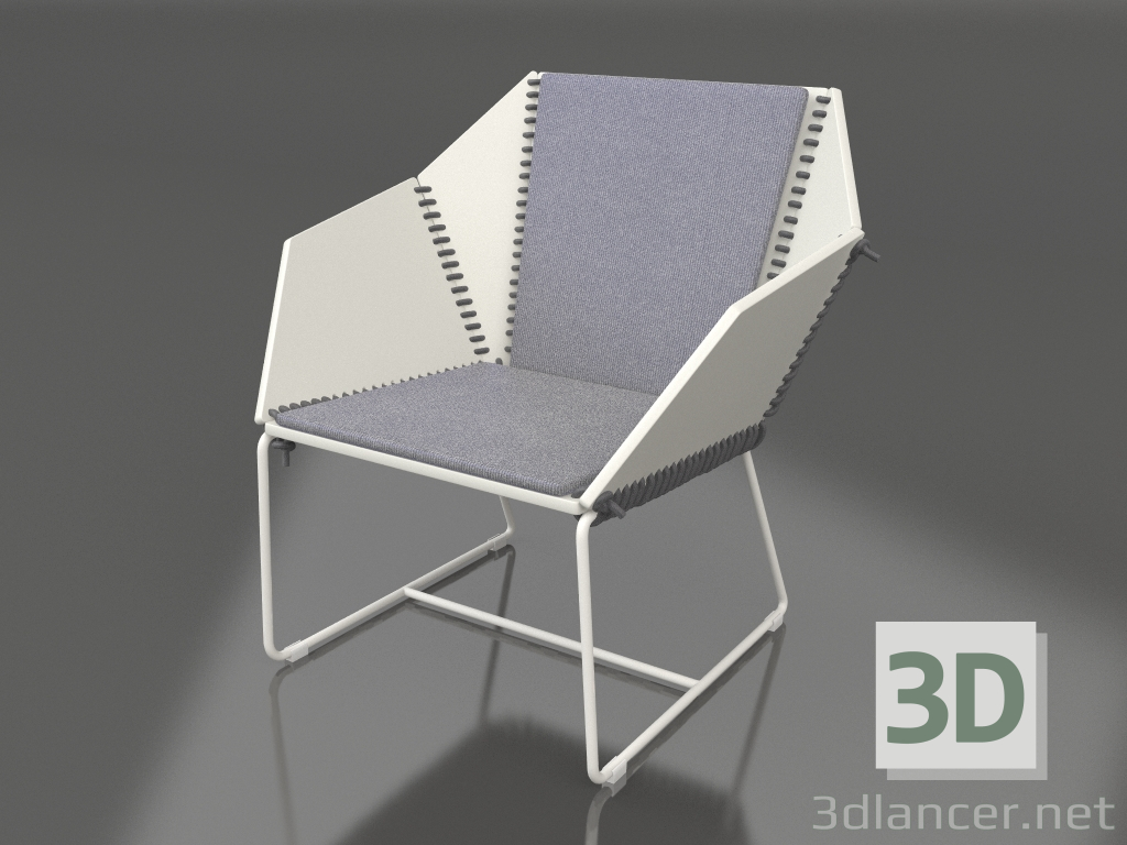 modèle 3D Fauteuil club (Gris agate) - preview