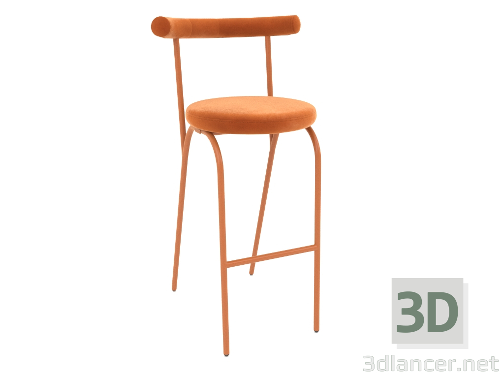 3D Modell Bagel Barhocker (Mandarine) - Vorschau