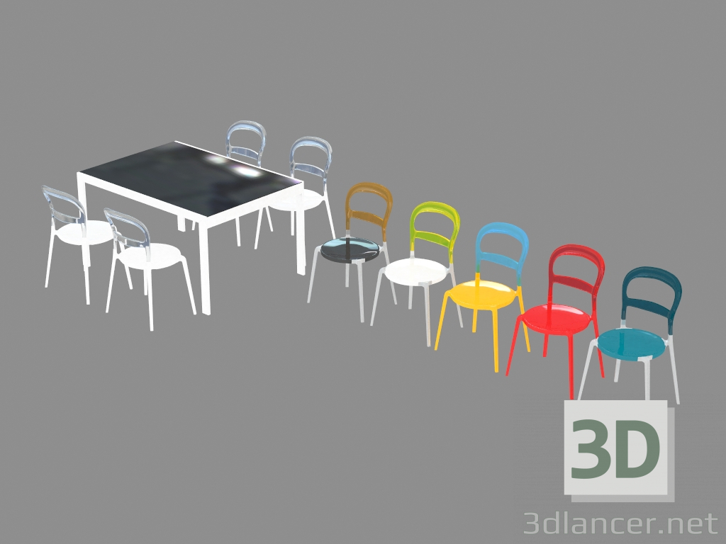 3d model Wien Sillas de llave - vista previa