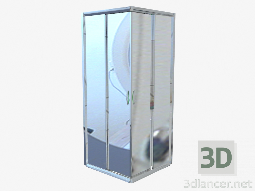 3D Modell Kabinenquadrat 80 cm, Graphitglas Funkia (KYC 442K) - Vorschau