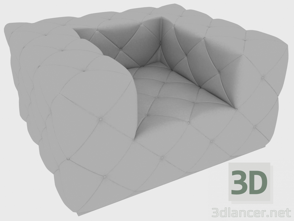 3d model Sillón DEBE BUTACA (130x120xH65) - vista previa