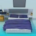 Modelo 3d Cama de casal - preview