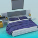 Modelo 3d Cama de casal - preview