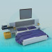 Modelo 3d Cama de casal - preview