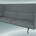 3d model Triple sofa with high back Outline (Vancouver 14, Black) - preview