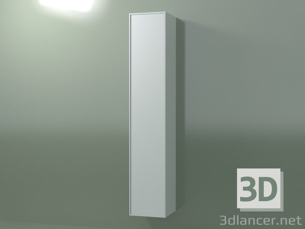 modello 3D Pensile con 1 anta (8BUBFDD01, 8BUBFDS01, Glacier White C01, L 36, P 36, H 192 cm) - anteprima