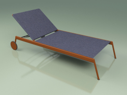 Chaise longue 007 (Metal Rust, Batyline Blue)