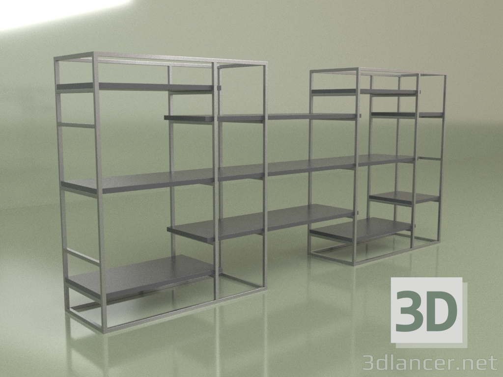 modello 3D Rack Lf 115 (Antracite) - anteprima