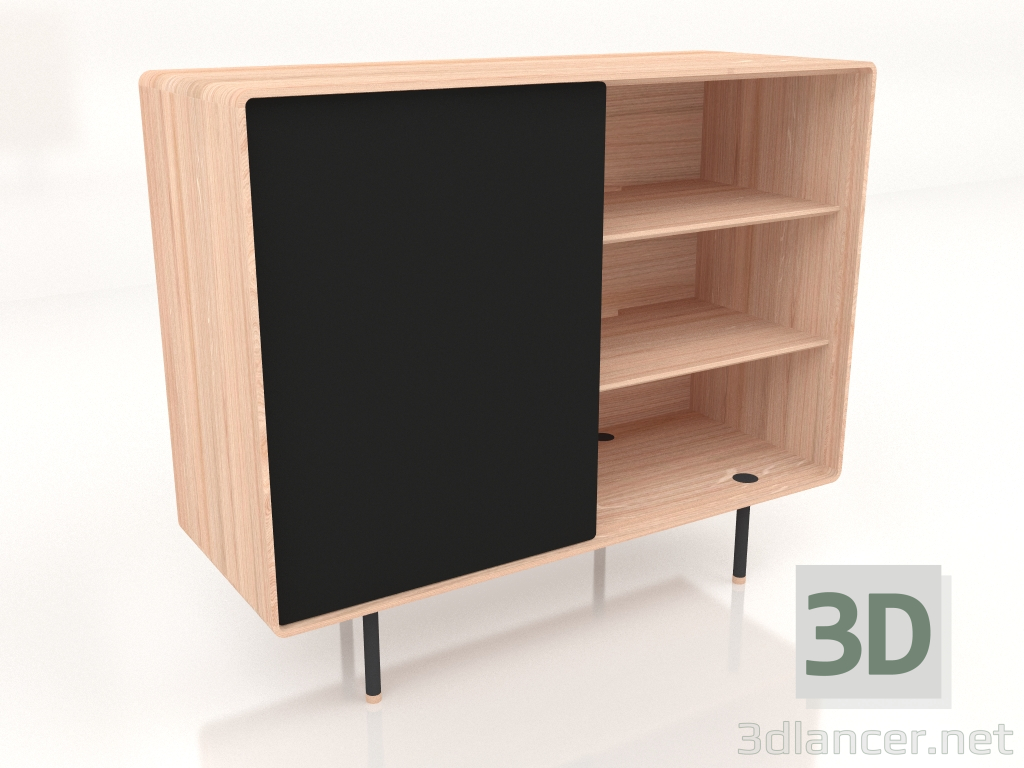 modèle 3D Commode Fina 118 avec porte (Nero) - preview