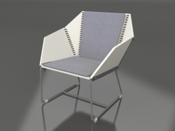 Fauteuil club (Gris quartz)