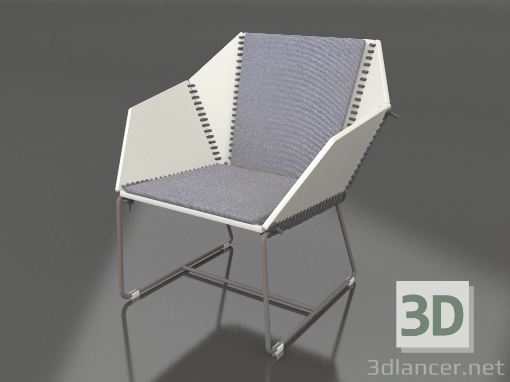 modèle 3D Fauteuil club (Gris quartz) - preview