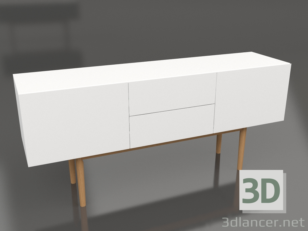 Modelo 3d Aparador duas portas com duas gavetas High on Wood - preview