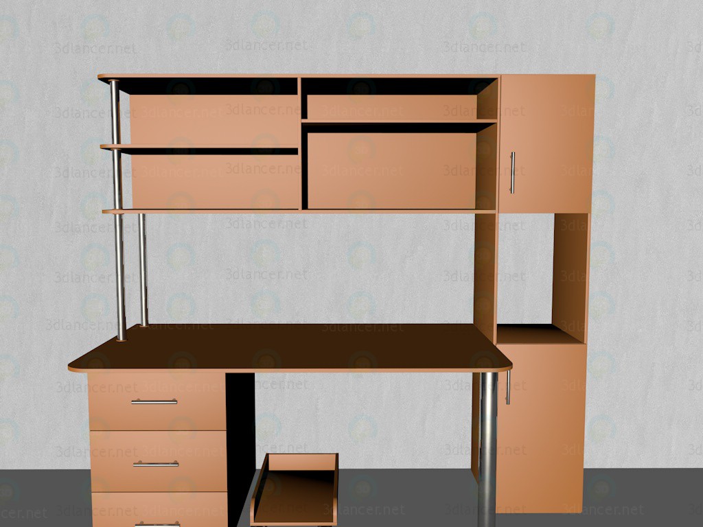 3d model Mesa de la computadora SPK-9 - vista previa