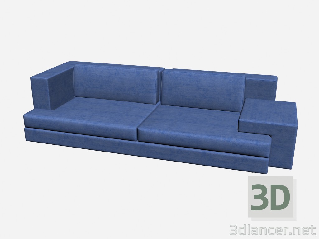 modello 3D Divano 3 ellington - anteprima