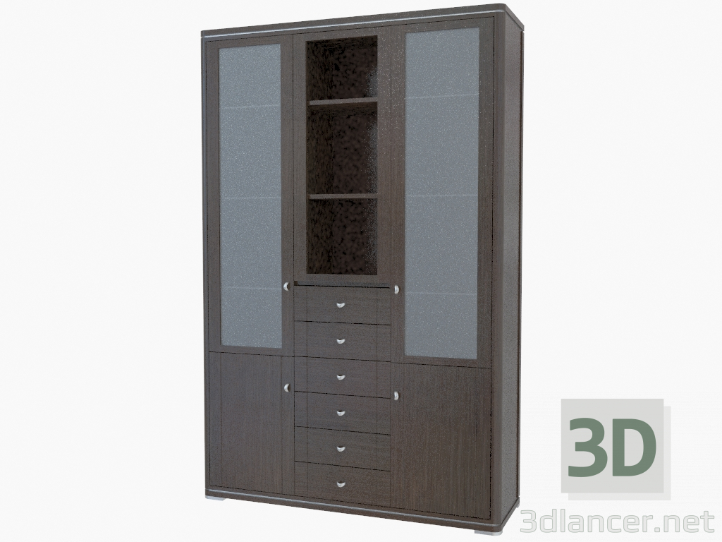 3d model The central element of the furniture wall (465-35) - preview