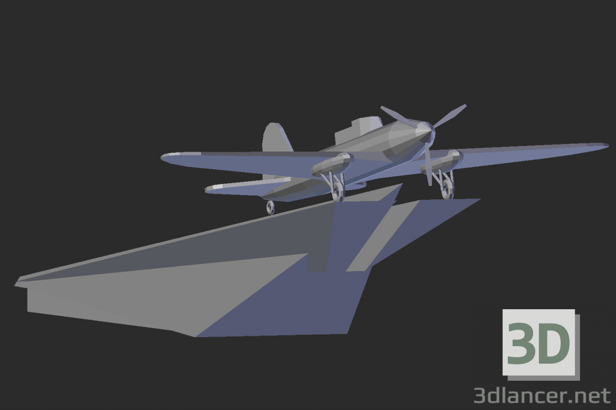 modello 3D Samara. Monumento all'IL-2 - anteprima