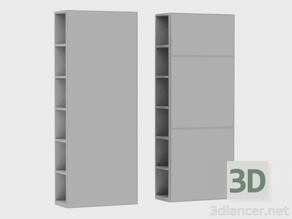 3d model Elementos del sistema modular IANUS MIDDLE WITH BACK (U230) - vista previa